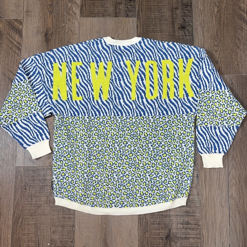 NWT Spirit Jersey Animal Print New York Sweater - Picture 7 of 8